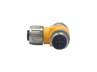 "T" Distribution Adaptor M12 5 Pole - 1 X M12 Female Plug to 1 each M12 Male & Female Receptacles A Coded (21033199501) [XY-1541186-ECN]