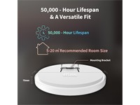 Aqara LED Ceiling Light, Wireless Protocols:Zigbee, Colour Temperature:2700K~6500K, Operating Temp:-10°C~40°C, Zigbee Operation Freq:2405-2480MHz, RGBIC Status Light Ring , 100~240V 50/60 Hz, Max0.4A 40W, 495×75mm [AQARA CEILING LIGHT T1M]