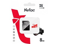 Micro SD Card 8GB Class 10 + Adaptor, Max Read Speed:30Mbps, Max Write Speed:25Mbps [MICRO SD CARD 8GB+ADPT-NETAC]