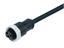 Cordset - Power 7/8" Female Stright. 5 Pole UL Single End - 5m PUR Black Cable 5 x 1,5mm2. Conductors 8mm OD. IP68 (0905 204 301/5M) [77-1430-0000-50005-0500]