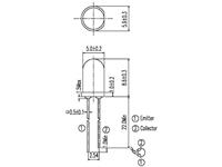 Phototransistor 5mm Clear (Everlight) [PT331C]