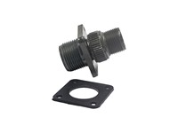 Circular Connector MIL-DTL-5015 Style Screw Lock Square. Flange Panel Receptacle with Rear Thread 2 Pole #16 Contacts. Male Solder. 13A 500VAC/700VDC (MS3100A12S-3P)(97-3100A-12S-3P) [XY3100A-12S-3P]