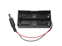 DUAL 18650 LITHIUM BATTERY HOLDER OPEN WITH 2,1MM DC POWER PLUG ON LEAD [HKD LC18650 2XBATTY BOX+DC PLUG]