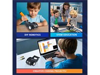Smart Car Stem Kit With ESP32 Controller Board, Sensors, Voice Control, And Block/text Coding. Ideal For Learning Robotics, AI, And Intelligent Transport Systems [ACEBOTT TRNSP SHARKBOT+BAT QE028]