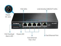 EDIMAX Long Range 5-Port Fast Ethernet Switch with 4 PoE+ Ports & DIP Switch [EDX ES-5104PH]
