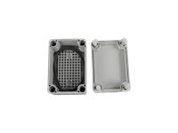 Plastic Waterproof ABS Enclosure, 140g, Rated IP65, Size :95x65x75 mm, 3mm Body Thickness, Impact Strength Rating IK07, Box Body and Cover Fixed with Plastic Screws, Silicone Foam Seal, Internal Lug for Circuit Board or DIN Rail Track. [XY-ENC WPP1-10-02 PS]