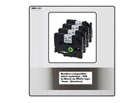 Brother Compatible Label Cartridge, TZE in Black on White Tape 9mm (8metres), AZE-221 =BRH TZE 221 [AZE-221]