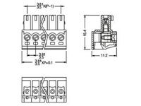 3.81mm Screw Clamp Terminal Block • 2 way • 8A – 125V • Screw Clamp • Green [MRT8PS3,81-2E]