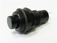 Panel-Mount Push Button Switch • Momentary • Form : SPST-0-(1) • 3A-125 VAC • Solder-Lug • Black-Button [DS283BK]