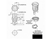 28mm American Style Arcade Machine Push Button with Micro Switch Green. Generic Happ-Style Arcade Push Button [ALX ARCADE PUSH BUTTON GREEN]