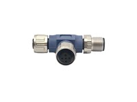 Device Net "T" Distribution Adaptor M12 5 Pole - 1 X M12 Female Plug to 1 each M12 Male & Female Receptacles A Coded (AB-C5-M12T-2XM12FS DN)(22260765) [XY-22260765-ECN]
