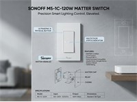 The Sonoff M5 Matter Smart Wall Switch 1CH Series Offers A Sophisticated Solution For Modern Home Automation. Designed With Matter Compatibility, These Switches Effortlessly Integrate Into Matter-Enabled Ecosystems [SONOFF M5-1C-120W MATTER SWITCH]