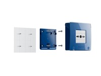 Wireless Wall-Mounted Button for Manual Fire Alarm Activation, FREQ:868.0~868.6MHz, 2xCR123A, Operating Temp:0°С~+50°С, Compatibility:HUB 2 (2G/4G) HUB+, HUB 2+, HUB Hybrid 2G/4G & REX/REX2 Extenders, 102×104×39mm, 214g [AJAX MANUAL CALL POINT (BLUE)]