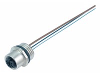 Circular Connected M12 A Cod Female 4P Screw Lock Front Panel Entry Rear Mount With lead PG9 Fixing Thread IP68 (Similar To RKF 4/0,5M) [09-3432-00-04]