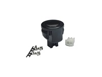 Switch SPST Non-Latching PTM OFF(ON) 1A 125VAC Round Mini Snap-In - JST Connector. Termination (Without Leads) 18mm [MS950 BLK]