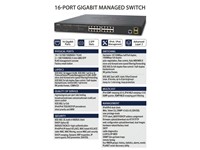 Planet 16 Port 10/100/1000T + 2 PORT 10/1000X SFP Managed Switched [GS-4210-16T2S]