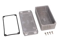 Enclosure Diecast Aluminium Flanged Lid 121 X 66 X 40MM Water-Tight IP65 Flanged Lid [1590WNFL]