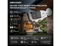 Hikvision Bullet Camera 2MP Manual Varifocal Lens:2.7~13.5mm, 40m IR, Resolution:1920x1080, TVI/AHD/CVI/CVBS, PAL/NTSC, WDR, Noise Reduction:2D DNR, Max:5W, PSU:12VDC, 682g, IP67 [HKV DS-2CE19D0T-VFIT3F]