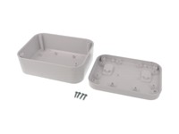 Enclosure FRABS Plastic 120 mm x 160 mm x 70 mm Light Gray IP54 Desktop/Wall Mount/IoT Indoor (Flame Retardant) [1556EAGY]