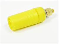 SAFETY P/M SOCKET 4 MM, CONTACT-PROTECTED, GOLD-PLATED BRASS 32A 1000V AC/DC CAT II (972357703) [SAB2600G YELLOW]
