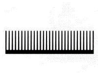 Extruded Heatsink • Rth= 0.75 K/W • Length : 150mm • Black Anodised surface [SK42-150SA]