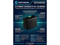 Centurion D10 Smart Charger 27.4V 1.8A Boxed [CEN DX2CHGRV00]