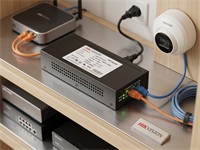 Hikvision POE Injector 60W 2A , O/P Voltage Range:54V~57V , 2x10/100/1000M Adaptive RJ45 Ports, One is DATA/IN, Another is PoE/DATA , Short Circuit Protection , 473g [HKV LAS60-57CN-RJ45]