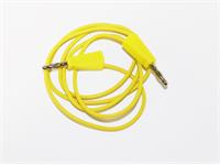 Test Lead - Yellow - 1M - PVC 0,75mm sq. -  4mm Stackbl 'Lantern' Banana Plugs  15A-30VAC/60VDC [XY-ML100/075E-YLW]