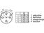 Circular Connector M12 D COD Female 4P Screw Lock M16 X 1,5 Rear Panl Entry Front Mount with 500mm Shield Profinet Cable IP67 [142M1D20005]