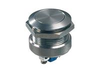 APEM VANDAL RESISTANT SWITCH SPST NO (PTM) QUICK CONNECT SOLDER 24VDC 50MA STAINLESS STEEL [AV09C703D240E]