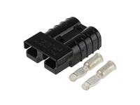 CONNECTOR 2 POLE 50A 600V AC/DC--SEE PP30 FOR 30A TYPE [SB50 BLACK 2 POLE]