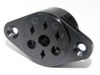 6 way Female Socket for Panel Mounting with 2-hole Flange [MEB60HS]