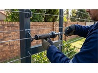 Hybrid Compression Spring 3, Tensioned with a 1/4inch Ratchet, Heavy Duty Durable Design, UV Stabilised Plastic Inner with Glass Filled Nylon Spindle, Operating Voltage 0-12KV, Operating Temperature -40 to 80°C [EF ES-CNT3HB]