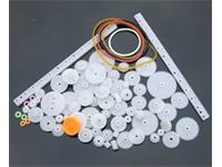 75 Assorted Plastic Gear Set Containing Crown, Single /Double Reduction & Worm Gears [HKD 75X PLASTIC MOTOR GEAR KIT]