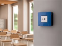 Wireless Wall-Mounted Button for Manual Fire Alarm Activation, FREQ:868.0~868.6MHz, 2xCR123A, Operating Temp:0°С~+50°С, Compatibility:HUB 2 (2G/4G) HUB+, HUB 2+, HUB Hybrid 2G/4G & REX/REX2 Extenders, 102×104×39mm, 214g [AJAX MANUAL CALL POINT (BLUE)]