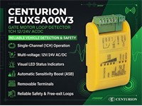 Centurion Gate Motor Loop Detector 1CH 12/24V ACDC, Visual LED Status Indicator, Automatic Sensitivity Boost for Variable Vehicle Heights [CEN FLUXSA00V3]