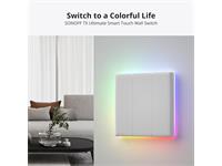 Four Way Smart Touch Wall Switch With LED Lights Which Will Produce Sound, Light And Vibration Effects When It Is Turned ON/OFF. With The EweLink App, You Can Remote Control ON/OFF, Switch The Ambient Lighting Modes, Set Timer And Smart Scene On The Phone [SONOFF T5 LIGHT SWITCH T5-4C-120]