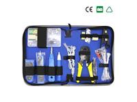 NETWORK TESTER KIT , INCLUDES CARRY BAG ,3 IN 1 CRIMPING TOOL ,WIRE TRACKER,STORAGE BOX,WIRE STRIPPER,KRONE MODULE ,SEE NOTES FOR FULL LISTING -NB  9V BATTERY(2PCS NOT INCLUDED ) ,  1.5V BATTERY(2PCS NOT INCLUDED  , [NF-1501 NETWORK TESTER KIT]
