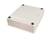ABS Plastic Instrument Enclosure Grey 180X155X52MM Aluminium Panels IP54 Flame Retardent [1598CGY]