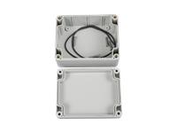 Plastic Waterproof ABS Enclosure, 155g, Rated IP65, Size : 115x90x55 mm, 3mm Body Thickness, Impact Strength Rating IK07, Box Body and Cover Fixed with 4X Stainless Screws, Silicone Rubber Seal, Internal Lug for Circuit Board or DIN Rail Track. [XY-ENC WPP3-01 MS]