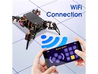 Four-Legged Bionic Spider Robot Kit for Coding, Walking, and Robotics Learning. 1pc 18650 Flat-top Battery not included (LC18650-TAG) [ACEBOTT ESP8266 SPIDER QD020]