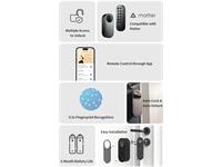 Aqara Smart Retrofit Door Lock U200 Black * Requires Agara Hub M3 * Supports Various Entry Methods Like Fingerprint, NFC, Passcode & More , Supports Apple Home, Google Home, Alexa and SmartThings , Keypad:4xLR3 AAA 1.5V Batteries or Wired IPX5 [AQARA SMART DOOR LOCK U200B]