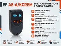 LCD energizer programmer - Remote for the Agri 2 J (20 km) energizer or the Equine 2 J (20 km) energizer {AE-A/KCREM} [EF AE-A/KCREM]