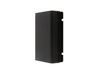 Extruded Aluminium Enclosure with Integrated Flange Black Anodized 120x78x27mm - Aluminium End Plates [1455JF1201BK]
