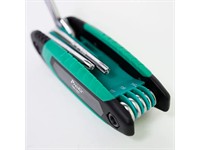 Folding Type Tamper-Proof Star Key Set (Metric) T9H-T40H (T9H/T10H/T15H/T20H/T25H/T27H/T30H/T40H) Tool Size: 113x32x39mm [PRK HW-122T]