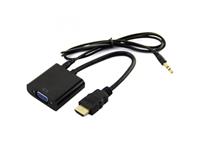 HDMI-VGA CONVERSION CABLE WITH AUDIO OUTPUT .NO ADDITIONAL POWER SOURCE REQUIRED . [CMU HDMI-VGA CONVERTOR + AUDIO]