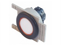 PB Actuator Non-Illum. Mom - white flush button 35mm aluminium flush bezel [PB351MAW]