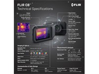 Thermal Imaging Camera 5MP, Spectral Range:7.5–13μm, Detector Pitch:12μm, Screen Size:3.5", WiFi, Bluetooth, USB2.0 Type-C connector, Display Resolution:640×480 Pixels, FOV:71.5°×56° (84° Diagonal), Object Temp Range:-20°C~450°C, 138×84×34mm [FLIR C8]