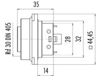 Machine Power Connector RD30 Female Sock P/M 4P+PE 20A 250V IP65 [99-0712-00-05]
