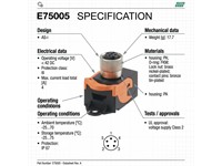 AS-Interface Flat-Cable Insulation-Displacement Connector with M12 Connection, <42 V DC, 4 A Max Current, IP67 Protection And −25 to +70 °C Operating Range. [E75005  IFM]